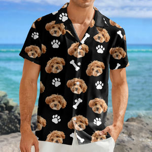 Custom Photo Face Dog With Bone Hawaii Shirt TH10 892761