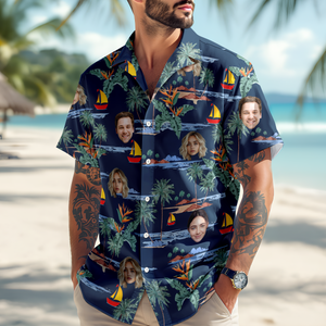 Custom Human Face Tropical Summer Vibe Hawaii Shirt LM32 893339