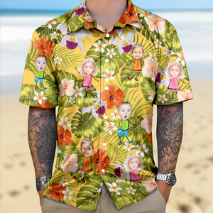Custom Photo Funny Kids Personalized Hawaii Shirt Gift  For Family Members HA75 892082