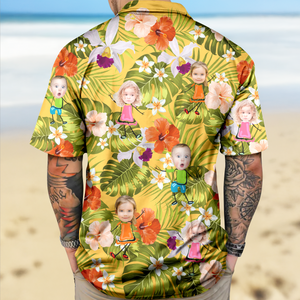 Custom Photo Funny Kids Personalized Hawaii Shirt Gift  For Family Members HA75 892082