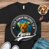 Custom Photo This Human Belongs To Dog Van Gogh Style Dark Shirt HA75 897216