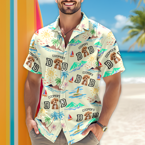 Custom Photo Dog Dad Stance Beach Hawaii Shirt LM32 893707