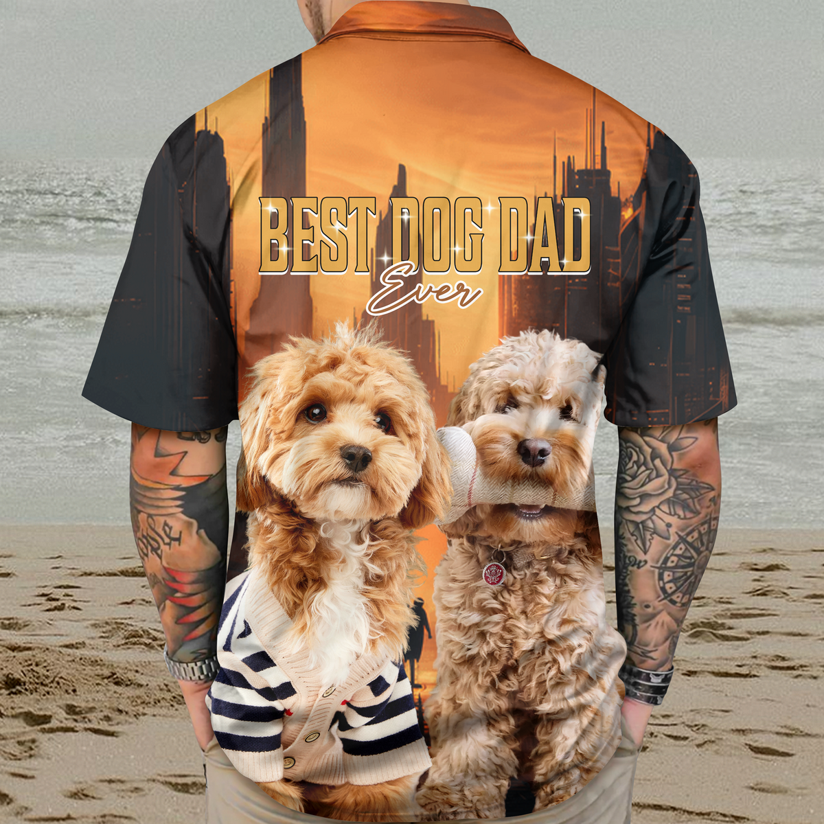 Custom Photo Dog Portrait Retro Style Hawaii Shirt TH10 892951