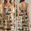 Custom Car Photo Rout 66 Authentic V-Neck Cami Maxi Dress TH10 892735