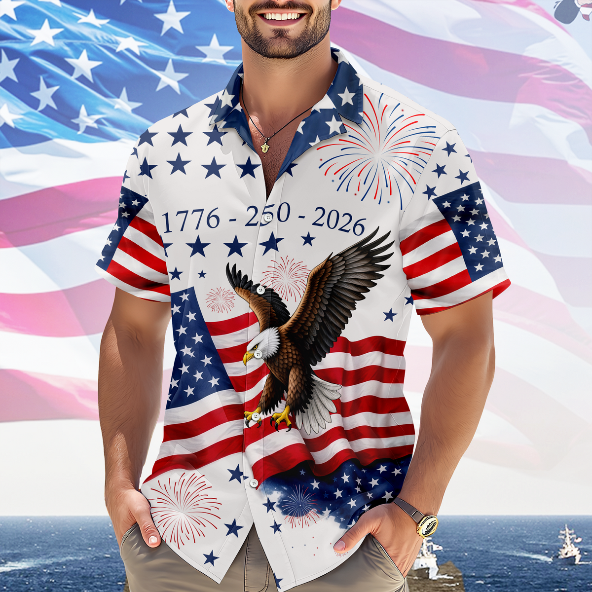 America 250th Anniversary 1776 - 2026 Patriotic Hawaiian Shirt CH07 911130