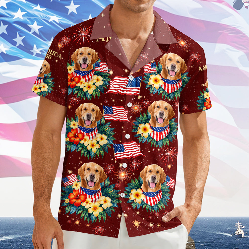 Custom Dog Cat Photo America 250 Hawaii Shirt Gift For Pet Lovers CH07 911048