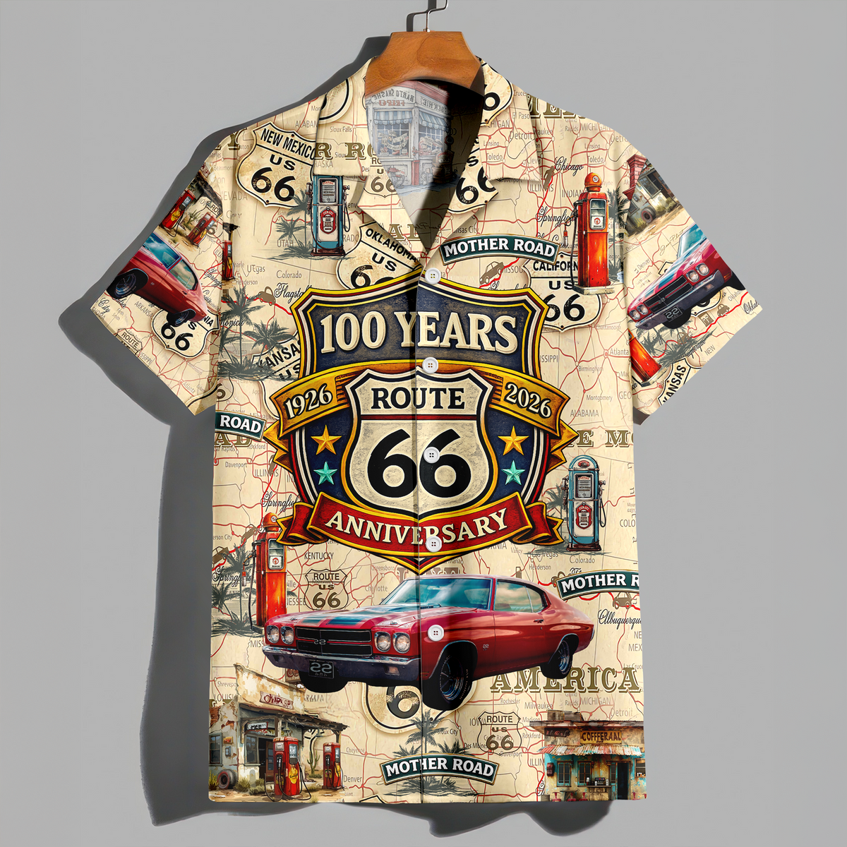 Custom Car Photo 100 Years of Route 66 Mother of Road Hawaii Shirt Car Lovers Gift CH07 910584