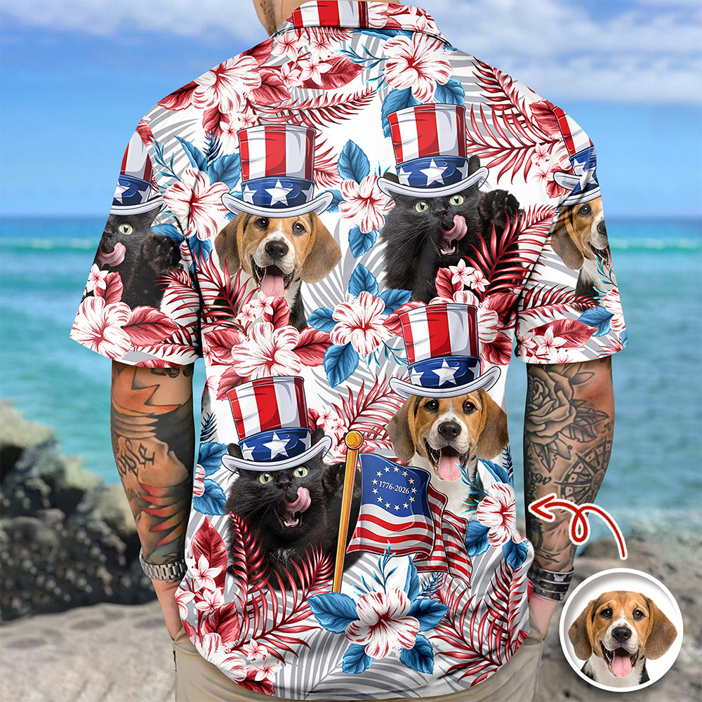 Custom Dog Cat Face Hawaii Shirt Personalized Aloha Shirt HA75 920208