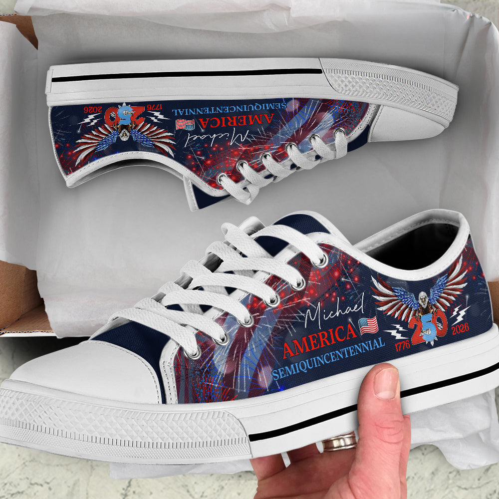 250 Years America Semiquincentennial Patriotic Canvas Shoes HA75 898926