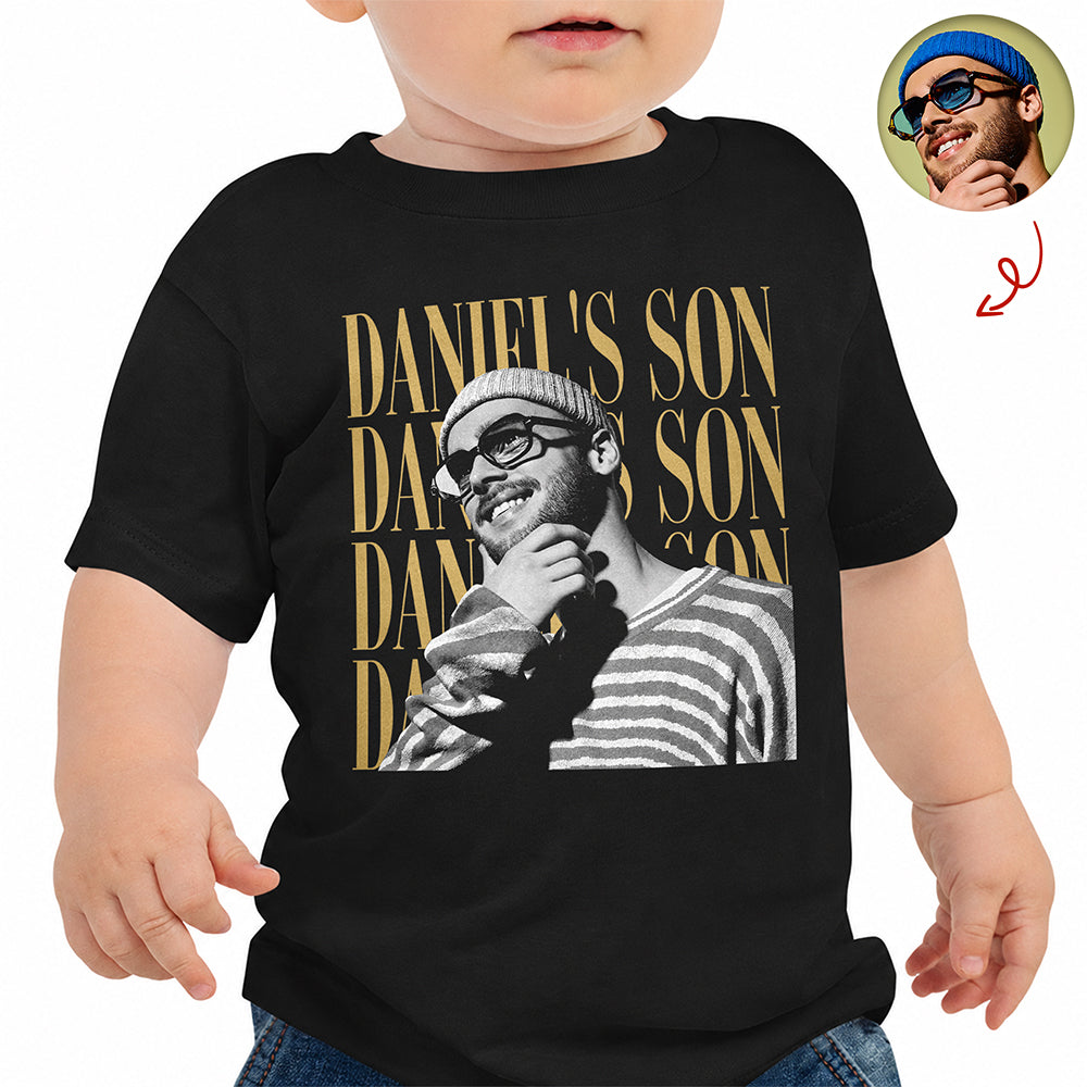 Personalized Vintage Photo Son, Daughter Family Kid Shirt HA75 921566