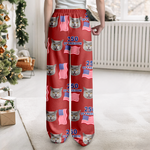 Custom Cute Cat Photo America 250 Years Of Freedom Sweatpants LM32 895847