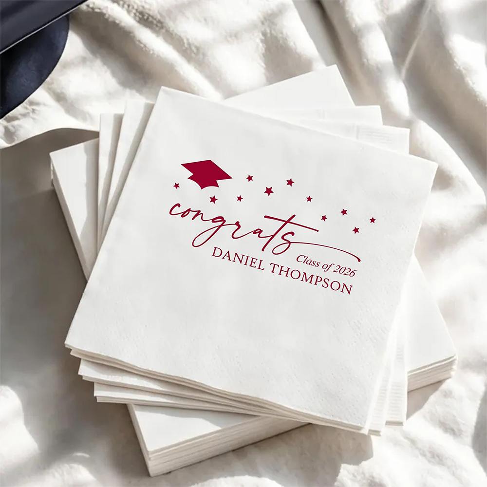 Personalized Congrats Class Of 2026 Graduation Napkins - Personalized Party Decor LM32 899901