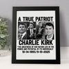 A True Patriot Charlie Kirk - Prayers Up for Charlie Picture Frame HA75 64492
