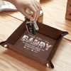 Custom Photo Happy Father's Day Family Leather Valet Tray LM32 893615