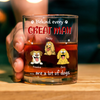 Behind Every Great Man Are A Lot Of Dogs Whiskey Glass for Dog Dad HO82 894136