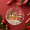 Custom Family Name & Year Christmas Glass Ornament Gingerbread Signpost Keepsake LM32 669809
