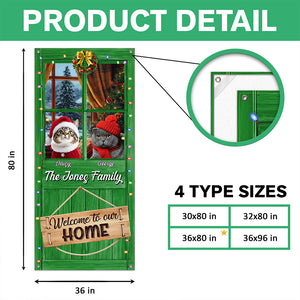 Custom Cat Photo Welcome To Our Home Peeking Pets Door Cover HO82 900244