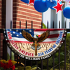 Custom Family Name God Bless America Non-Pleated Fan Flag HA75 898804