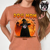 Dog Dad Dog Mom Dark Night - Custom Dog Halloween Photo Comfort Color Shirt Gift For Dog Lovers CH07 899436