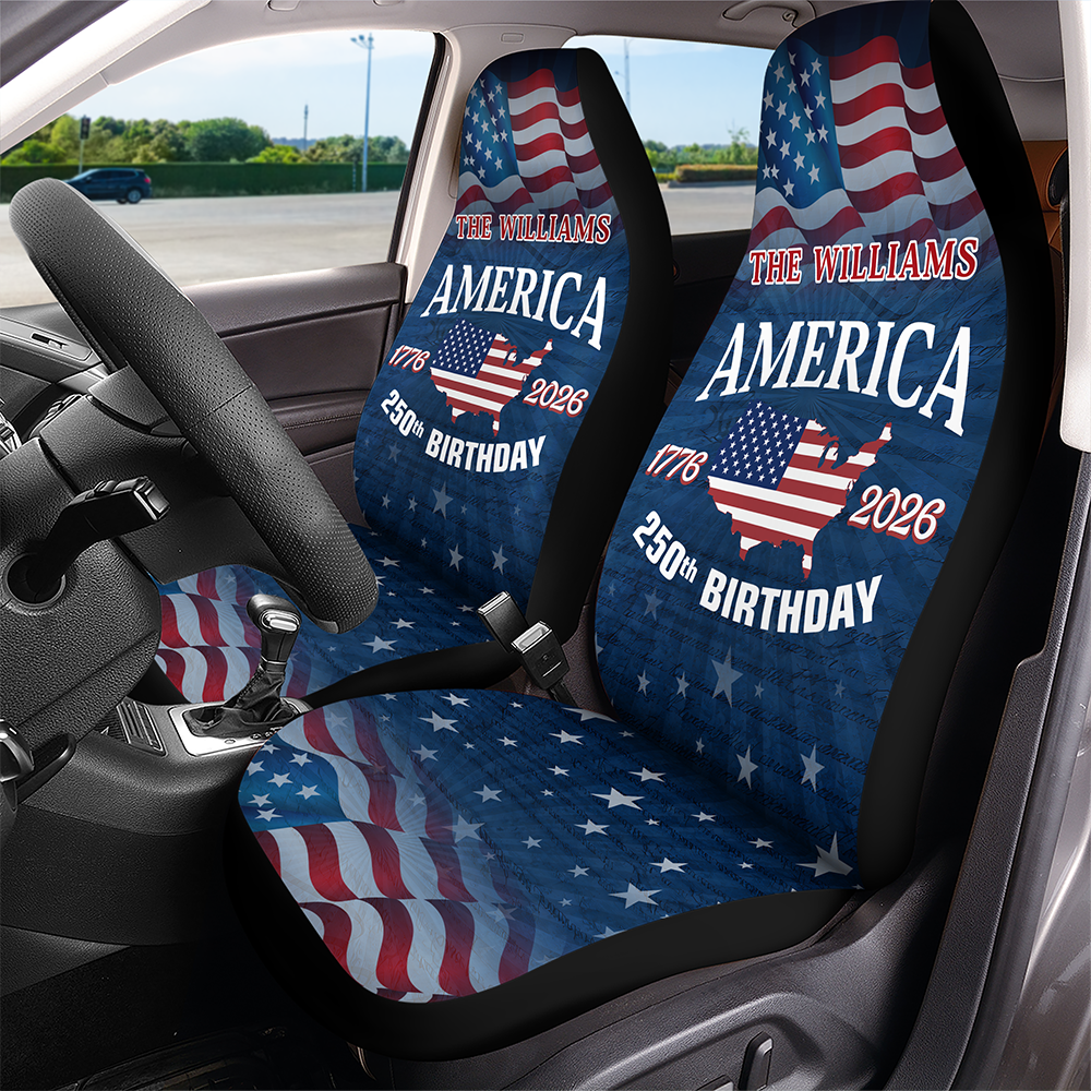 Custom Name America 250 Birthday 1776-2026 Car Seat Cover HO82 901990
