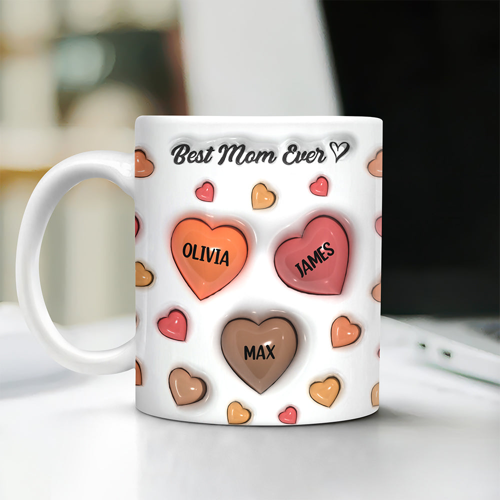 Custom Name Best Mom Ever 3D Inflated Effect Mug Gift For Mother's Day TH10 898985