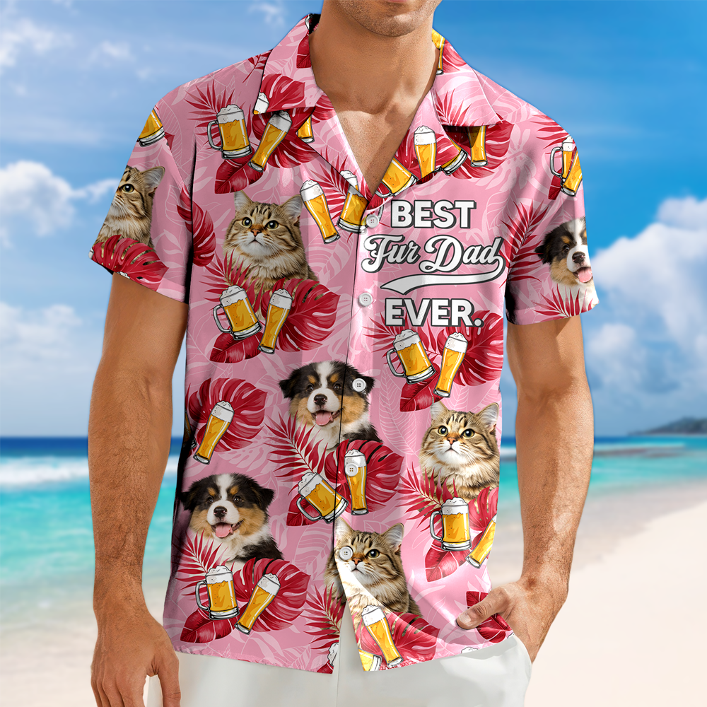 Custom Dog Cat Photo Best Dog Dad Ever Hawaiian Shirt Summer Gift CH07 896060