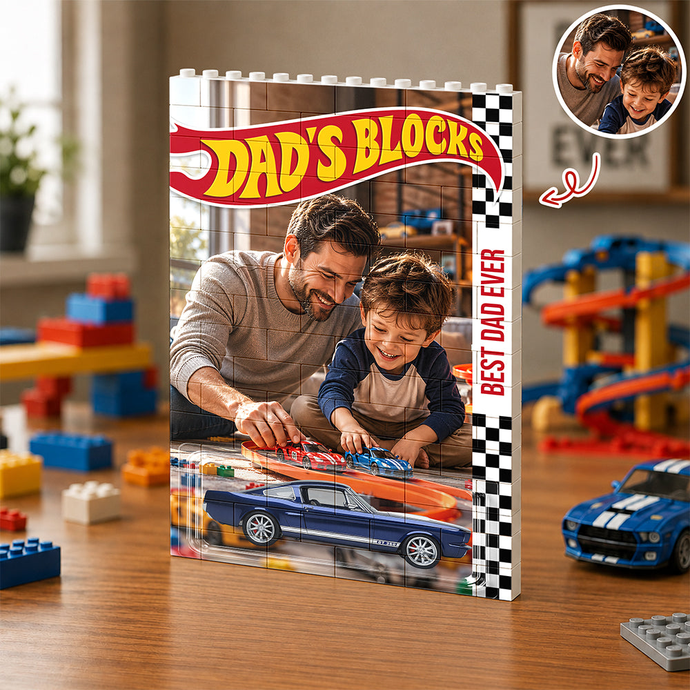 Custom Photo Dad's Blocks Personalized Building Brick Block Gift LM32 669327