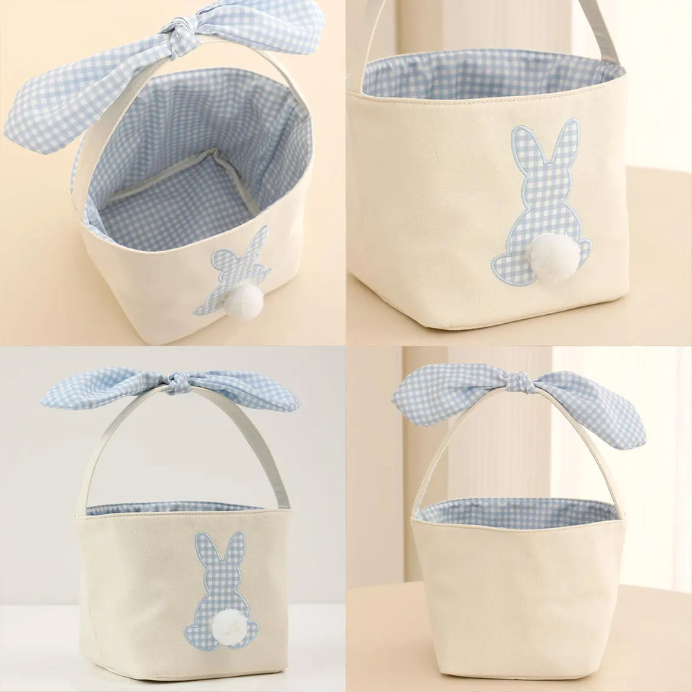 Personalized Name Bunny Rabbit Basket Embroidered Easter Basket Easter Gift for Kid HA75 920802