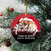 Custom Family Photo Christmas Memorial Ceramic Ornament LM32 895409