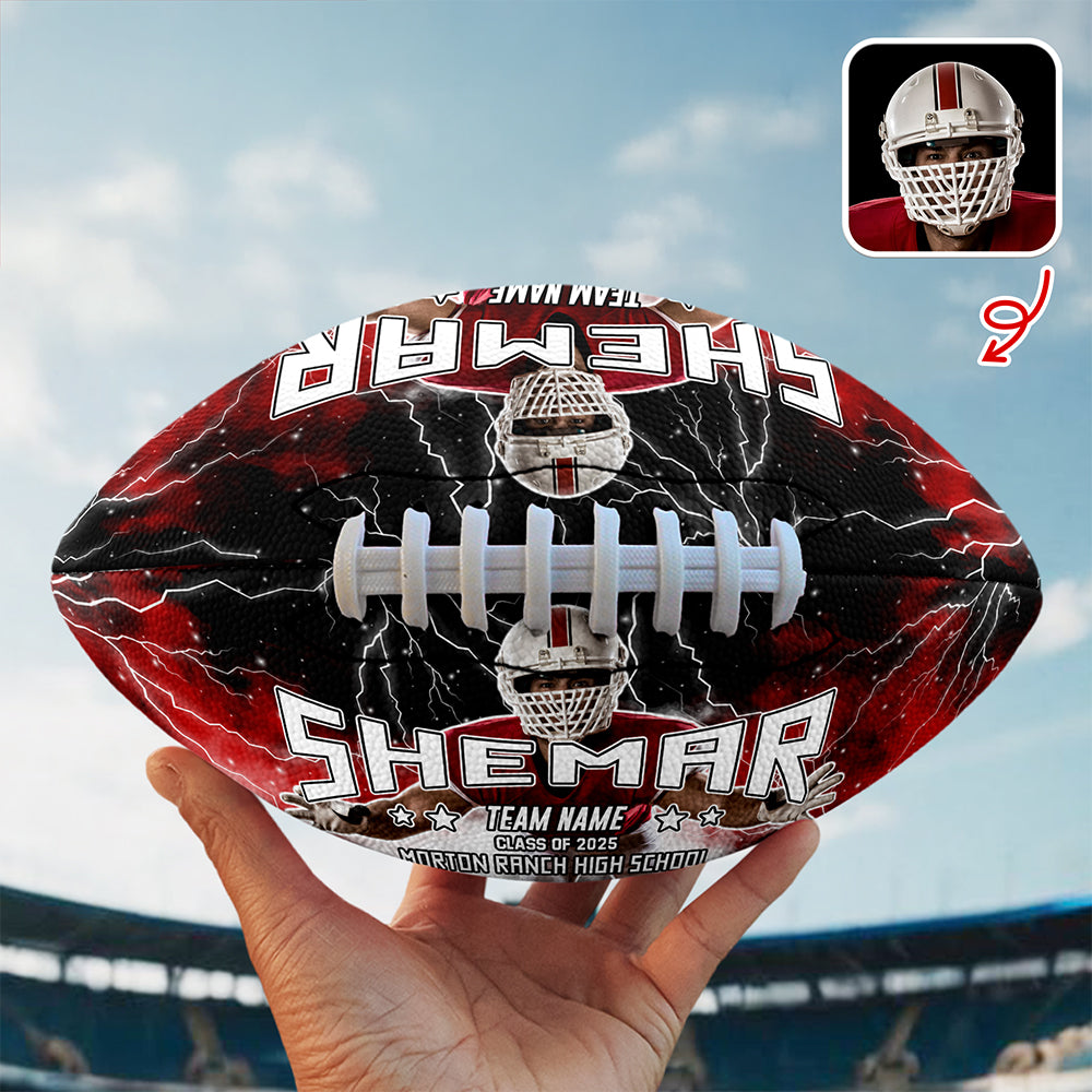 Custom Photo, Text And Color Football Ball Gift For Football Lover CH07 895516