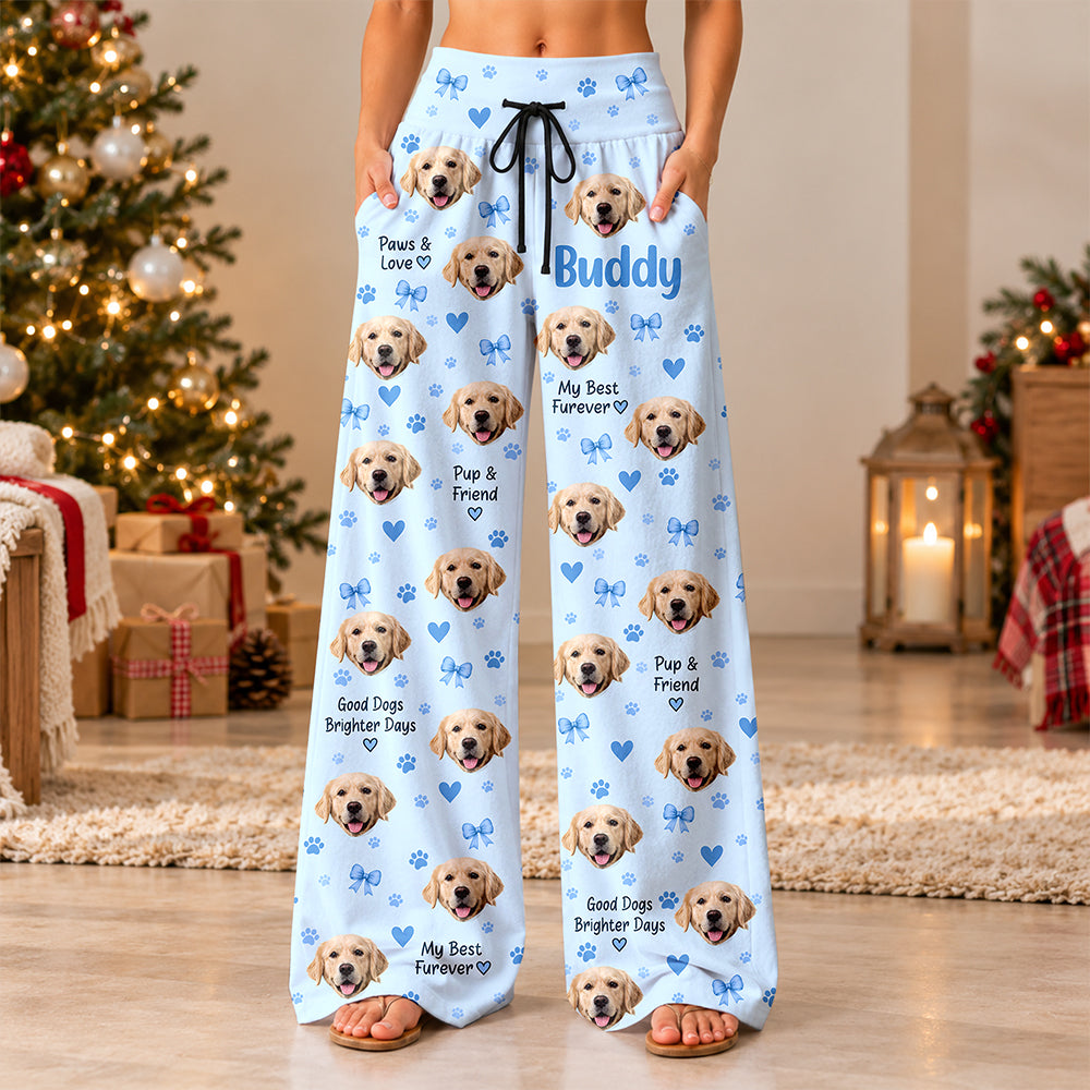 Custom Dog Face Photo With Colorful Background For Pet Lover Lounge Pants LM32 670195