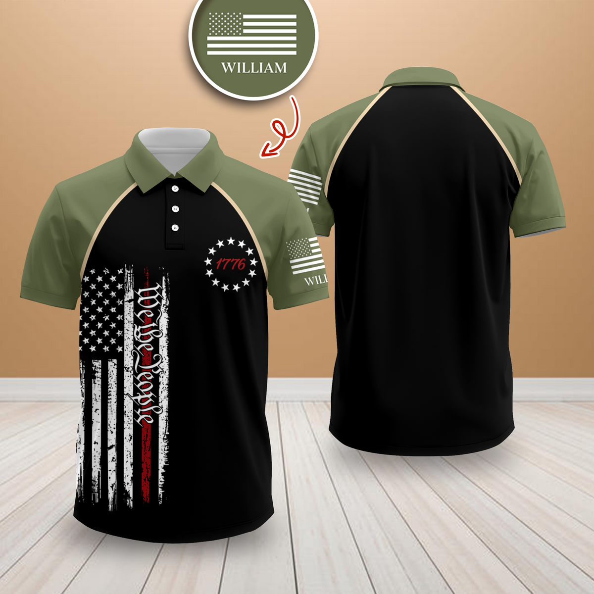 Custom Name We The People Personalized Polo Shirt HA75 920748
