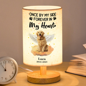 Custom Photo Your Light Will Always Shine In My Heart Dog Memorial Fabric Lamp HA75 892314
