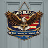 Personalized Patriotic 250th Anniversary God Bless America Eagle 1776–2026 Wood Sign HO82 901856