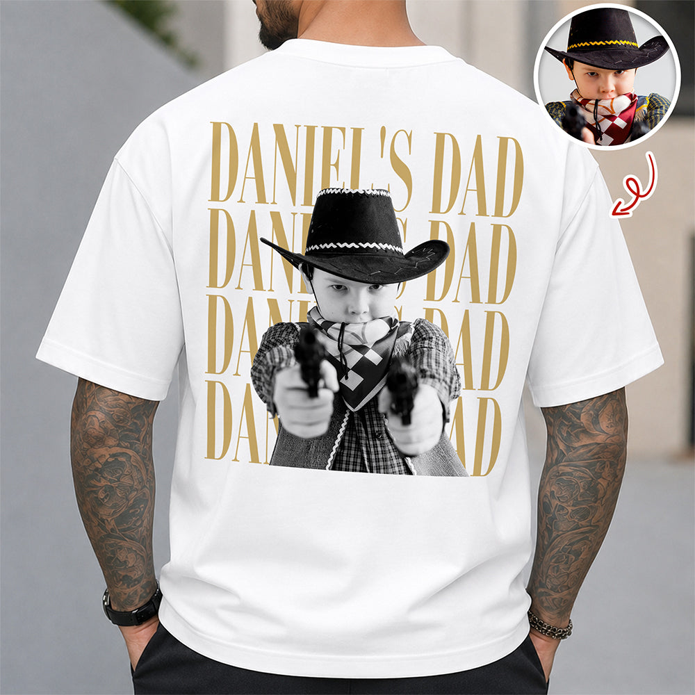 Personalized Vintage Photo Dad, Mom, Grandpa, Grandma Family Back Bright Shirt HA75 921576