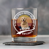 Custom Photo This Human Belongs To Pet - Personalized Whiskey Glass CH07 895492