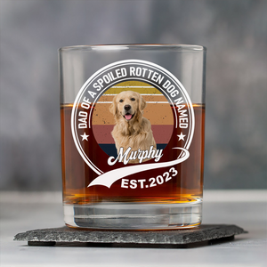 Custom Photo This Human Belongs To Pet - Personalized Whiskey Glass CH07 895492