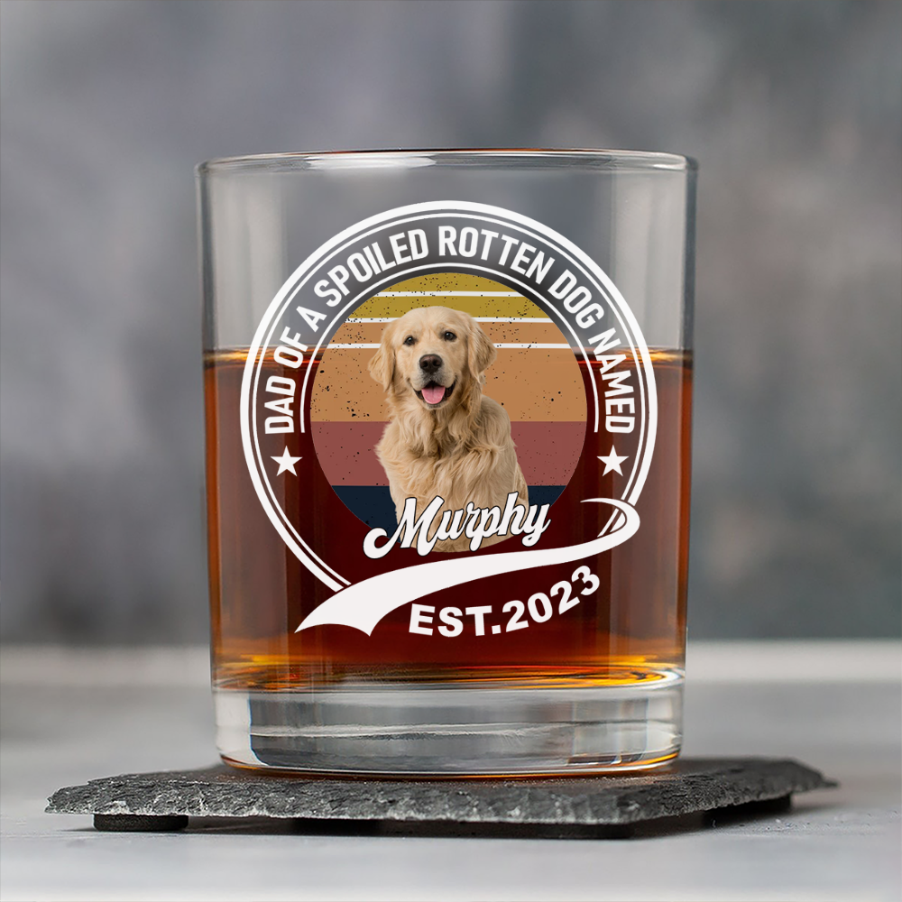 Custom Photo This Human Belongs To Pet - Personalized Whiskey Glass CH07 895492