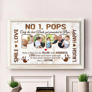 Custom Photo No 1. POPS Only The Best Dads Get Promoted To Pops Canvas HO82 890658