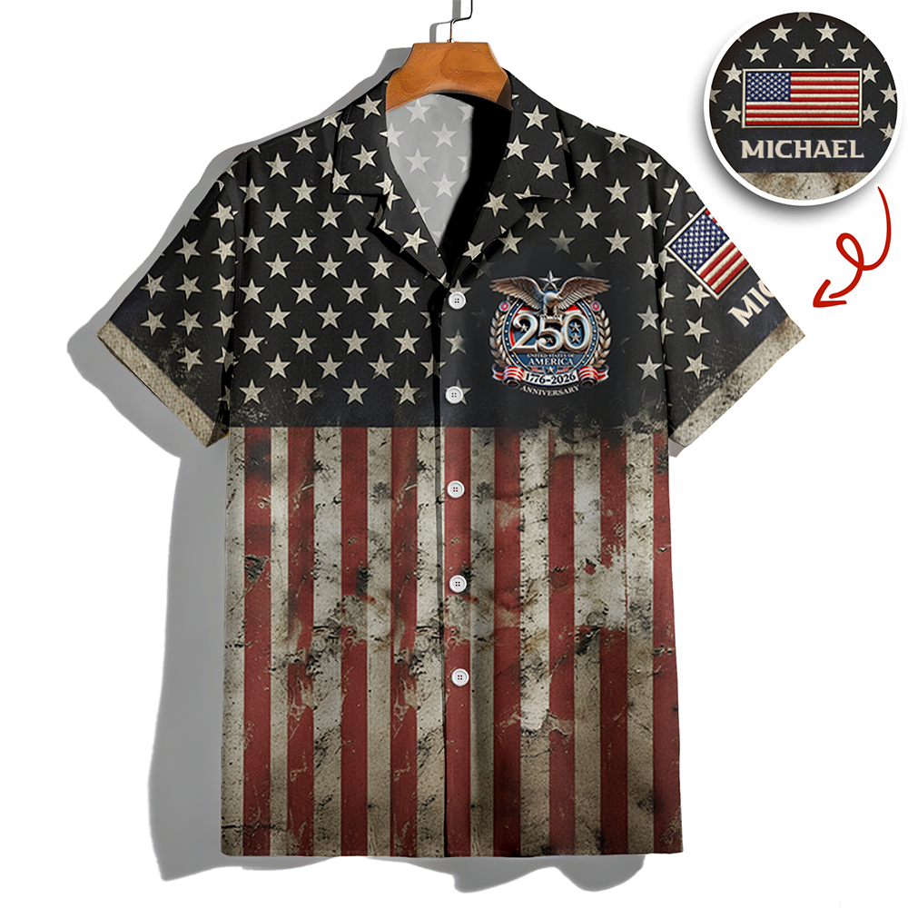 Personalized Name USA 250th Anniversary Hawaii Shirt HA75 920886