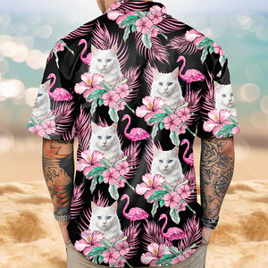 Custom Funny Photo Cat Flamingo Hawaii Shirt Summer Gift HA75 892228