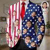 Custom Face Photo With US Flag Vertical Stripes Men's Suit HO82 902078
