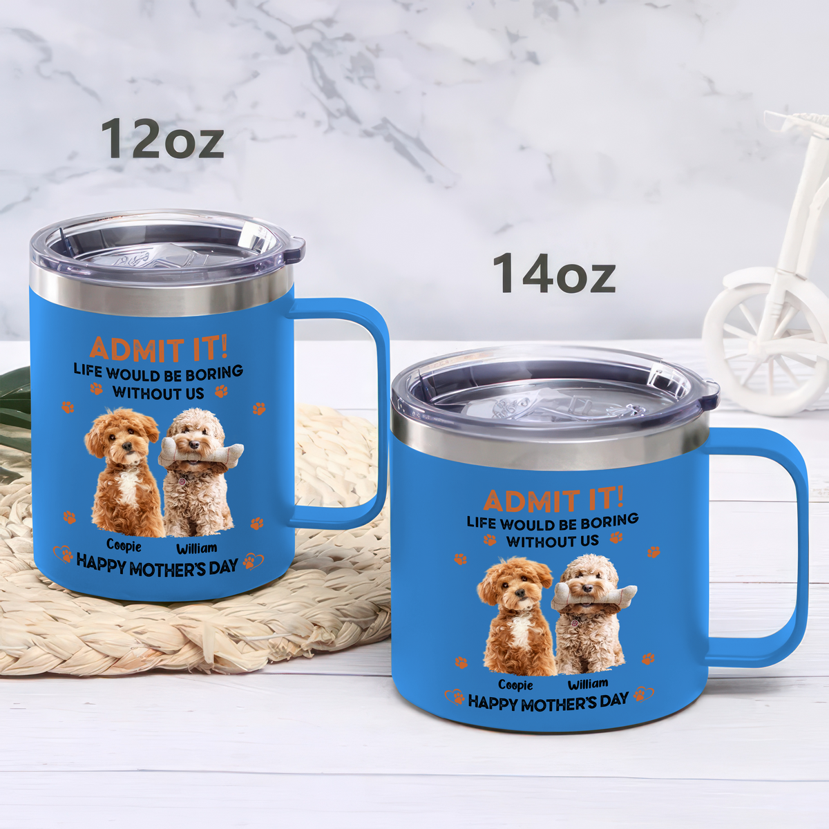Custom Photo Admit It! Life Would Be Boring Without Me Happy Mother's Day Stainless Steel Tumbler TH10 892583