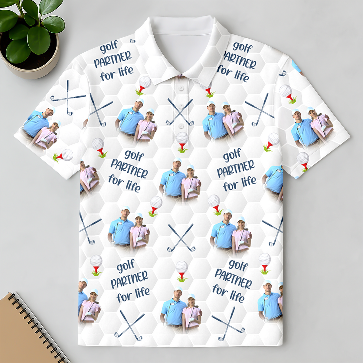 Custom Golf Partner For Life Photo Polo Shirt CH07 895530