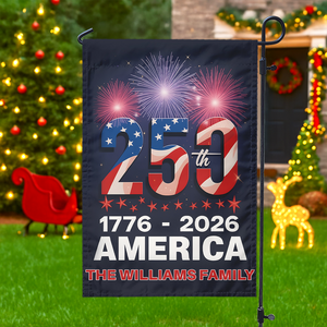 Personalized Custom Family Name 250th America Garden Flag TH10 896551