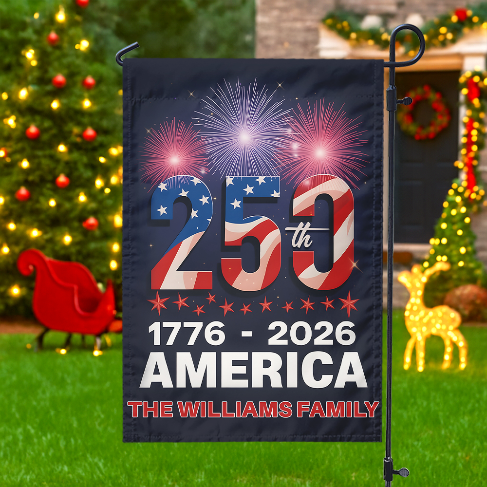 Personalized Custom Family Name 250th America Garden Flag TH10 896551