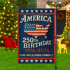 Custom Family Name Happy America 250th Birthday Garden Flag CH07 899598