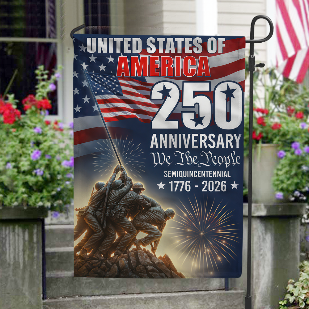 250 Years of America 1776 2026 We The People Patriotic Garden Flag CH07 896978