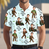 Custom Photo Best Dad By Par Golf Polo Shirt Personalized Funny Faces Bigfoot Golf Shirt For Dad CH07 910858