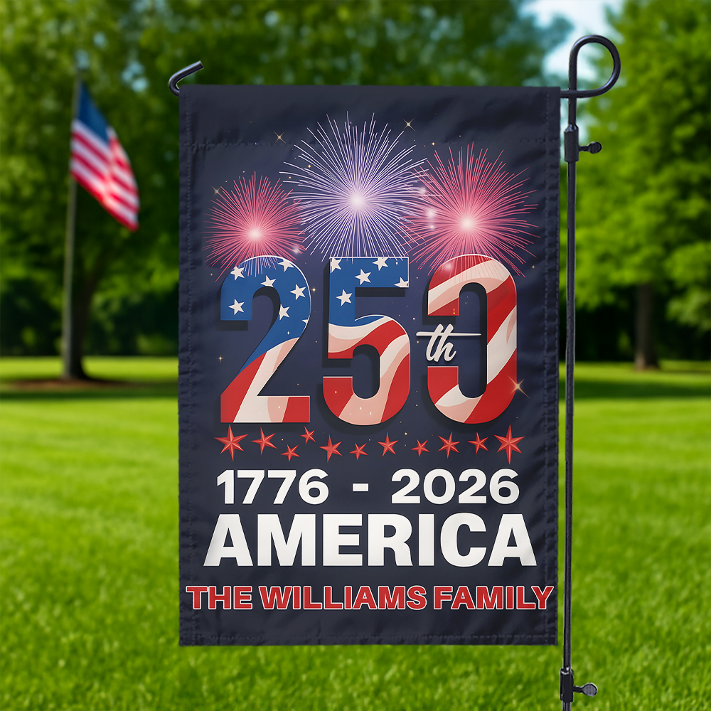 Personalized Custom Family Name 250th America Garden Flag TH10 896551